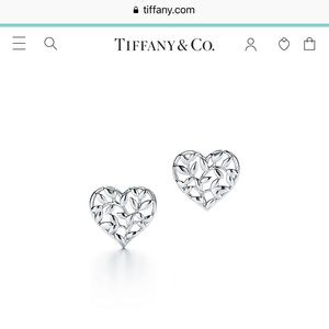 Tiffany and Co Olive Leaf Heart Earrings